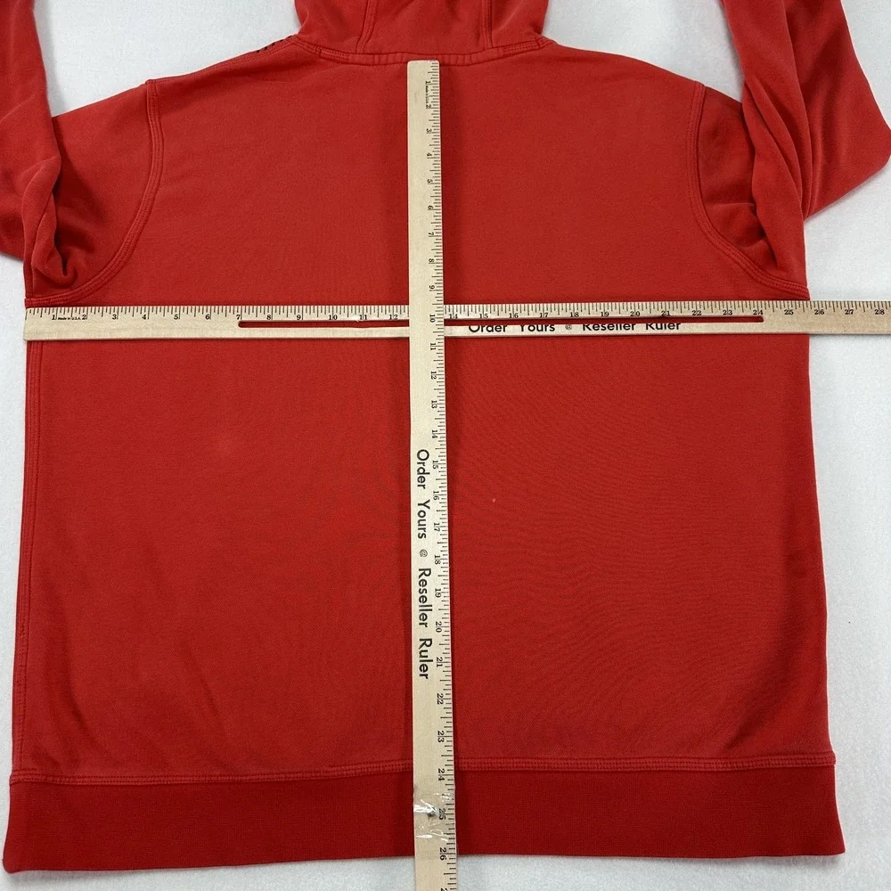 Nike Hoodie Sweatshirt Mens XL Red Just Do It Graphic Logo Fleece Pullover Y2k